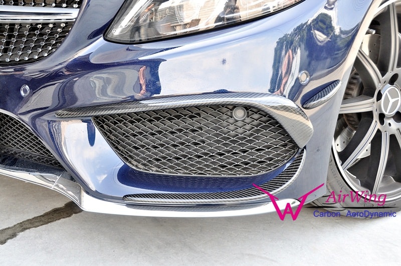 Mercedes-Benz W205 carbon front canards 1